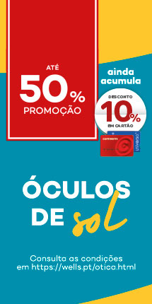 &Oacute;culos de sol com at&eacute; 50% de promo&ccedil;&atilde;o + acumula ainda 10% em cart&atilde;o continente - consulta condi&ccedil;&otilde;es na categoria de &oacute;tica